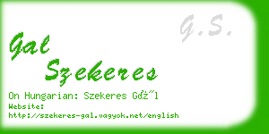 gal szekeres business card